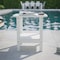 Flash Furniture White 2 Tier Adirondack Style Patio Side Table LE-HMP-1035-1517H-WT-GG - alternate 1